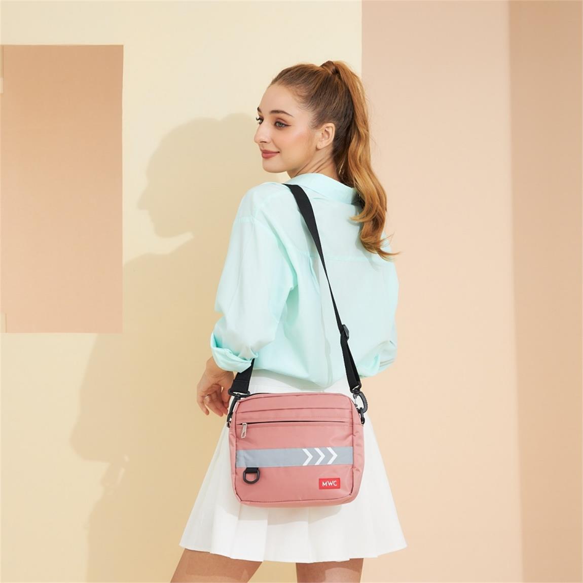 Balo MWC - 0827 Balô Túi Đeo Chéo Phối Viền Phong Cách Năng Động Thời Trang Nam Nữ