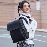 Balo vải dù phối da - BAC 0207 - Màu đen