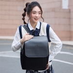 Balo vải dù phối da - BAC 0207 - Màu đen